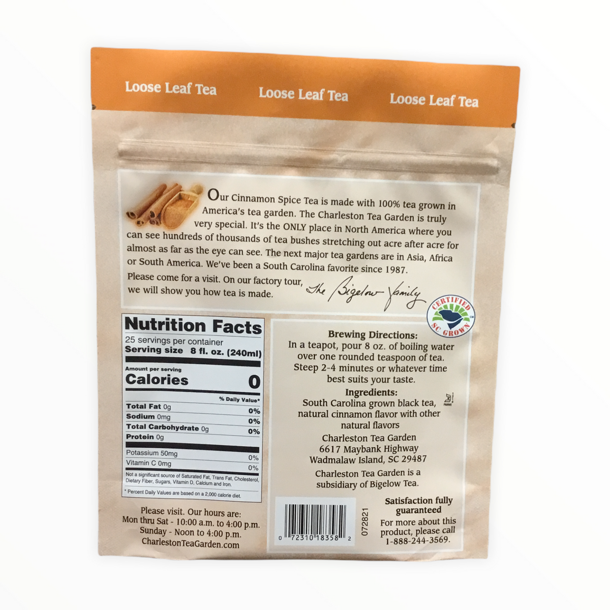 Cinnamon Spice Pouch | Cinnamon Spice Loose Leaf Tea – Charleston Cinnamon Spice Pouch | Cinnamon Spice Loose Leaf Tea – Charleston