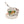 White ceramic teacup ornament with colorful floral accents on a matching saucer and a silver hanging ribbon for holiday display