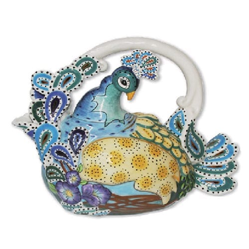 Blue Peacock Teapot